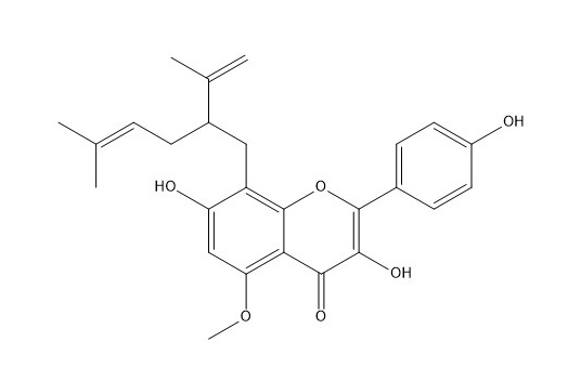 5-methoxy-7,4-dihydroxy-8-lavandulylflavonol