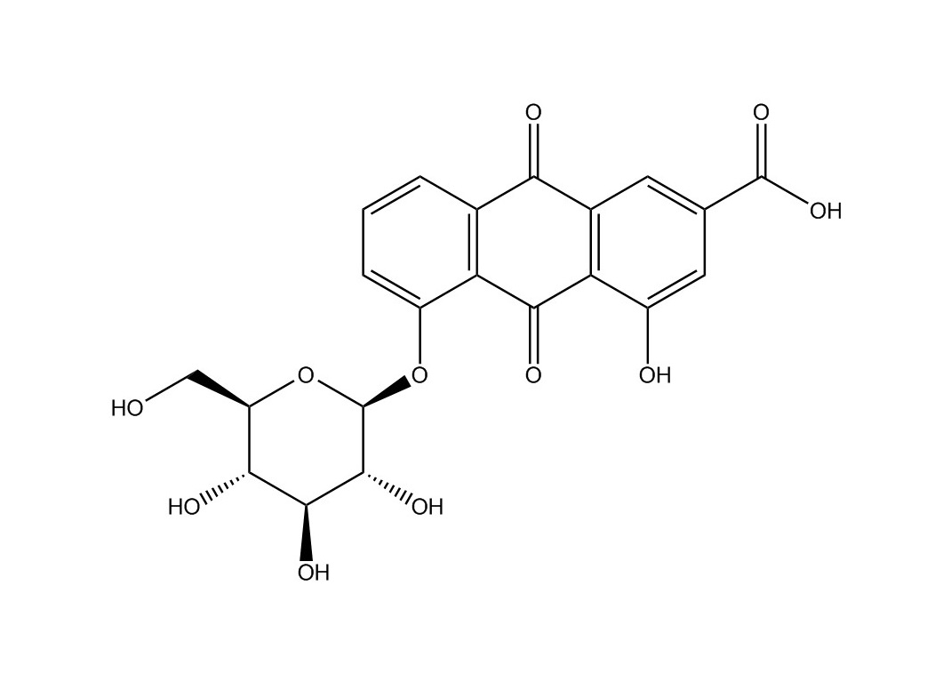 大黃酸-8-β-D-吡喃葡萄糖苷|34298-86-7